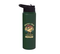 World's Best Chicken Memaw Hen Farmer Lover Stainless Steel Insulated Water Bottle