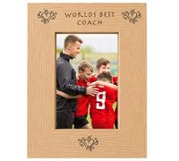 Worlds Best Coach 6x4 Oak Effect Photo Picture Frame Keepsake Gift