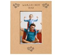 Worlds Best Dad 6x4 Oak Effect Photo Picture Frame Keepsake Gift