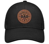 World's Best Dad Ever Trucker Hat Father's Day Birthday Gifts for Dad from Daughter Son Black Fathers Day Hat, Dad Man Myth Legend, One size