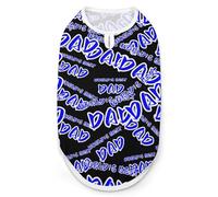 World's Best Dad Fashion Dog Shirt Clothes Breathable Sleeveless Pet Tank Top for Small Medium Large Pets