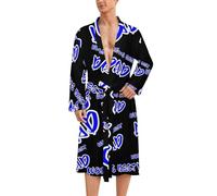 World's Best Dad Men's Lightweight Bathrobe Knee Length Beach Robe Soft Sleepwear Open Front Long Robes with Belt World's Best Dad