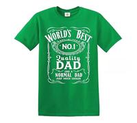 Worlds Best Dad No1 Mens T-Shirt Gift for Dad Father's Day Present Tshirt Top (Irish Green,XL)
