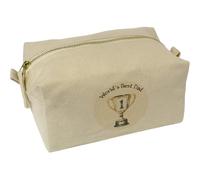 'World's Best Dad Trophy' Canvas Wash Bag/Makeup Case (CS00043771)