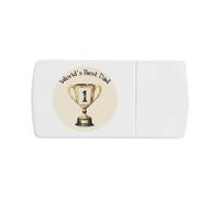 'World's Best Dad Trophy' Pill Box with Tablet Splitter (PI00034351)