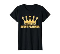 World's Best Event Planner Saying Funny Event Planner Value Graphic T-Shirt, Women, Black, S