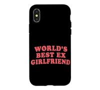 World's Best Ex Girlfriend Funny Sarcastic Retro Pink Quote Case for iPhone X/XS