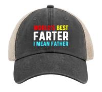 World's best farter I mean father Hat Funny Trucker Hats for Men Funny Baseball Caps Funny Gifts for Men, Black, One size