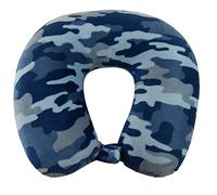 World's Best Feather Soft Microfiber Neck Pillow, Blue Camo