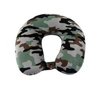 World's Best Feather Soft Microfiber Neck Pillow, Green Camo