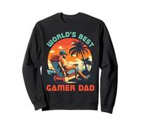 World's Best Gamer Dad Relaxed Dad Vibes Summer Fun Sweatshirt