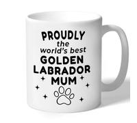 Worlds Best Golden Labrador Mum Mug Proudly Gifts (Black Print)