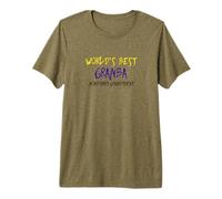 World's Best Granba Nonbinary Grandparent NB Flag Colors Premium T-Shirt