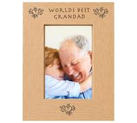 Worlds Best Grandad 6x4 Oak Effect Photo Picture Frame Keepsake Gift