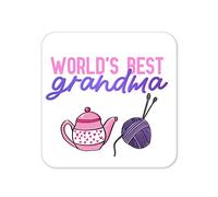World's Best Grandma Coaster - Work from Home Coasters New Job Gifts Leaving Grandparent Mum Mother's Day Birthday Placemat Coffee - CC24