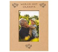 Worlds Best Grandpa 6x4 Oak Effect Photo Picture Frame Keepsake Gift