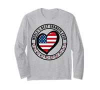 World's Best Grandpa Ever Proud to Be American Grandfather Long Sleeve T-Shirt