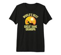 World's Best Great Dane Grandpa Funny Great Dane Granddog Premium T-Shirt
