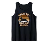 World's Best Great Dane Grandpa Funny Great Dane Granddog Tank Top
