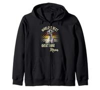 World's Best Great Dane Mom Funny Great Dane Mama Zip Hoodie