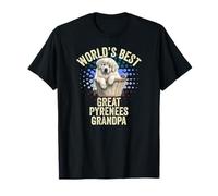 World's Best Great Pyrenees Grandpa Great Pyrenees Granddog T-Shirt