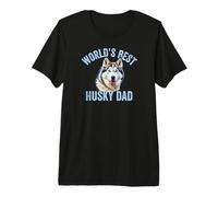World's Best Husky Dad Beautiful Siberian Husky Daddy Premium T-Shirt