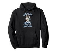 World's Best Husky Grandma Cute Siberian Husky Granddog Pullover Hoodie