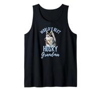 World's Best Husky Grandma Cute Siberian Husky Granddog Tank Top