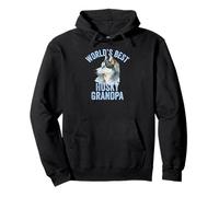 World's Best Husky Grandpa Cute Siberian Husky Granddog Pullover Hoodie