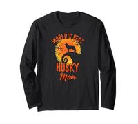World's Best Husky Mom Whimsical Siberian Husky Mama Long Sleeve T-Shirt