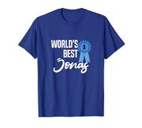 World's Best Jonas Name Personalized T-Shirt, Men, Royal Blue, Small