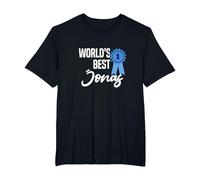 World's Best Jonas Name Personalized T-Shirt, Men's Big and Tall, Black, 6X Tall
