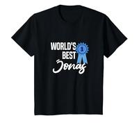 World's Best Jonas Name Personalized T-Shirt, Youth, Black, X-Small