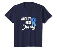 World's Best Jonas Name Personalized T-Shirt, Youth, Navy Blue, Small