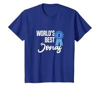 World's Best Jonas Name Personalized T-Shirt, Youth, Royal Blue, Small