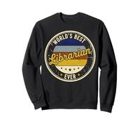 World's Best Librarian Ever Retro Vintage Badge Sweatshirt