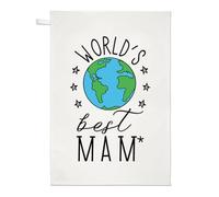 World's Best Mam Tea Towel Dish Cloth