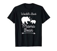 Worlds Best Mama Bear Heart & Arrow Baby Cub Mom T-Shirt