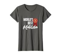 World's Best Matilda Name Personalized T-Shirt, Women, Asphalt Grey, XX-Large