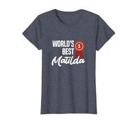 World's Best Matilda Name Personalized T-Shirt, Women, Heather Blue, Small