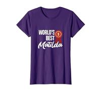 World's Best Matilda Name Personalized T-Shirt, Women, Purple, X-Small