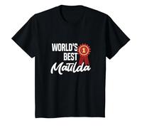World's Best Matilda Name Personalized T-Shirt, Youth, Black, 3T