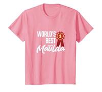 World's Best Matilda Name Personalized T-Shirt, Youth, Pink, X-Small