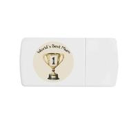 'World's Best Mum Trophy' Pill Box with Tablet Splitter (PI00034352)
