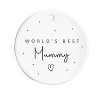 World's Best Mummy Ceramic Round Hanging Ornament Decoration Sign