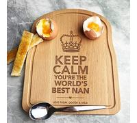 World's Best Nan Personalised Gift Eggs & Toast Soldiers Breakfast Board