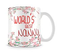 World's Best Nanny Coffee Tea Cocoa Soup Daily use Mug Birthday Gift Mother's Day C Handle Unique Ceramic Cup Mug. (White Mug)
