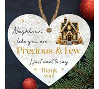 World's Best Neighbour Wooden Plaque - Rustic Hanging Sign - Appreciation or Housewarming Gifting from Friends & Family 10 Colours (Black & Gold)