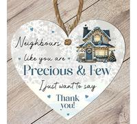 World's Best Neighbour Wooden Plaque - Rustic Hanging Sign - Appreciation or Housewarming Gifting from Friends & Family 10 Colours (Blue)