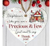 World's Best Neighbour Wooden Plaque - Rustic Hanging Sign - Appreciation or Housewarming Gifting from Friends & Family 10 Colours (Red)